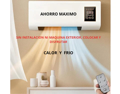 Mini Aire Acondicionado Portátil 2 en 1 Calor y Frio - Bajo consumo y Máxima Potencia
